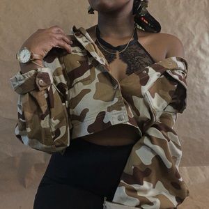 ˚ * . SAND TAN CAMO JACKET . * ˚